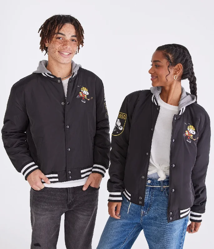 Aeropostale Peanuts | Aéropostale Snoopy's Hockey Club Bomber Jacket