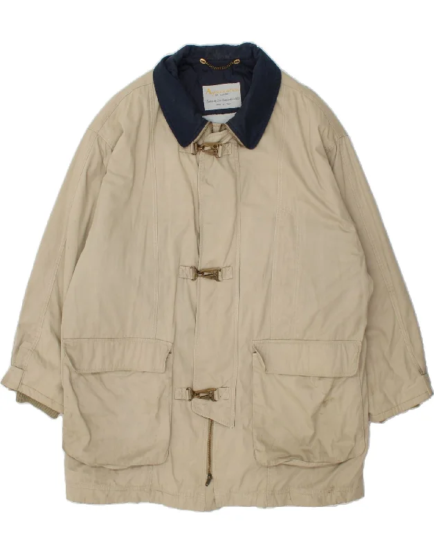 AQUASCUTUM Mens Utility Jacket UK 46 3XL Beige