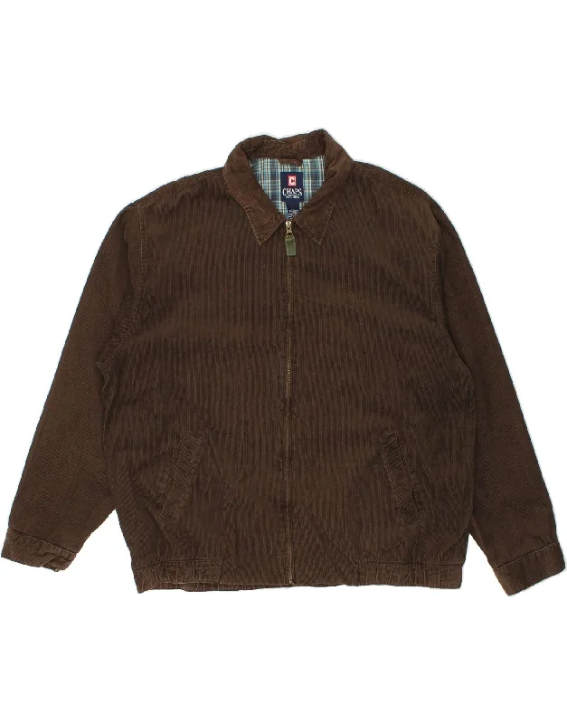 CHAPS Mens Corduroy Jacket UK 42 XL Brown Cotton