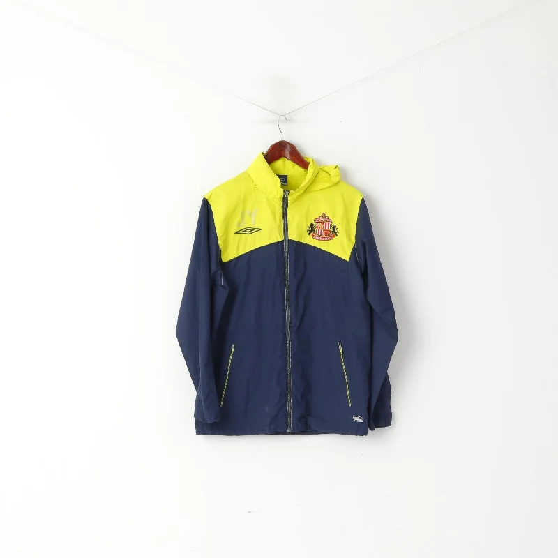 Umbro Men S Jacket Navy Yellow Sunderland Football Zip Up Sportswear Top