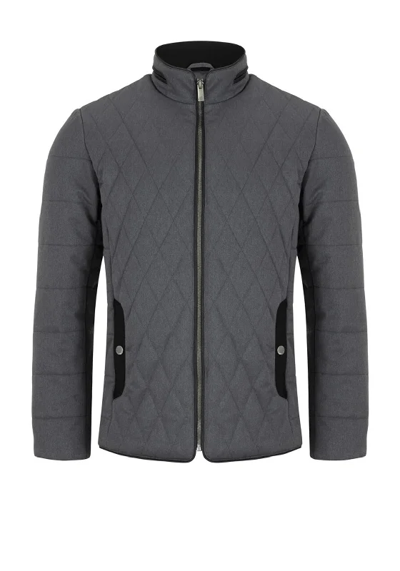 Douglas Hardy Diamond Quilt Jacket, Grey