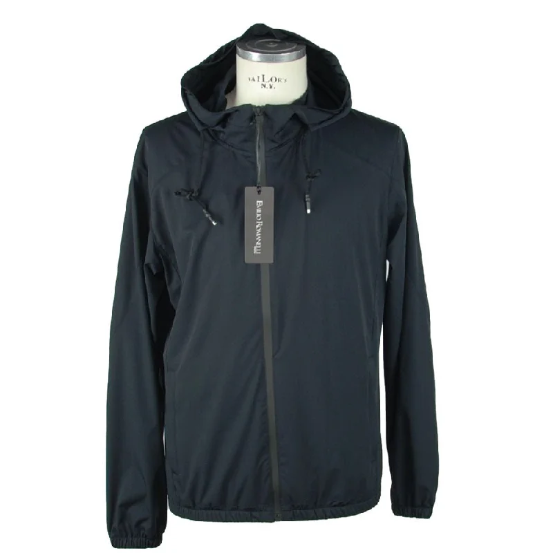 Emilio Romanelli Sleek Hooded Full Zip Jacket in Men's