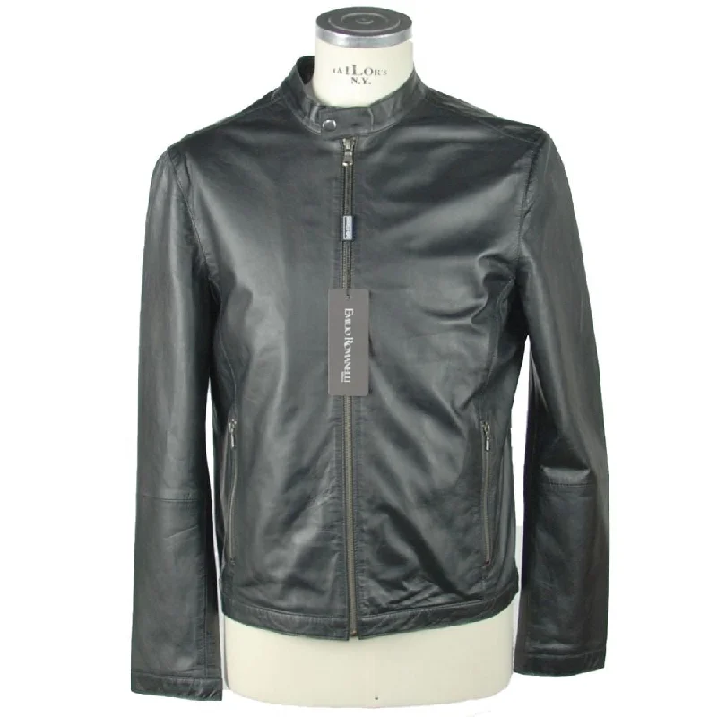 Emilio Romanelli Sleek Leather  Men's Jacket