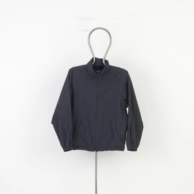 Gant Men M Jacket Nylon Navy Full Zipper Retractable Hood Since 1949 Made in Portugal  Top