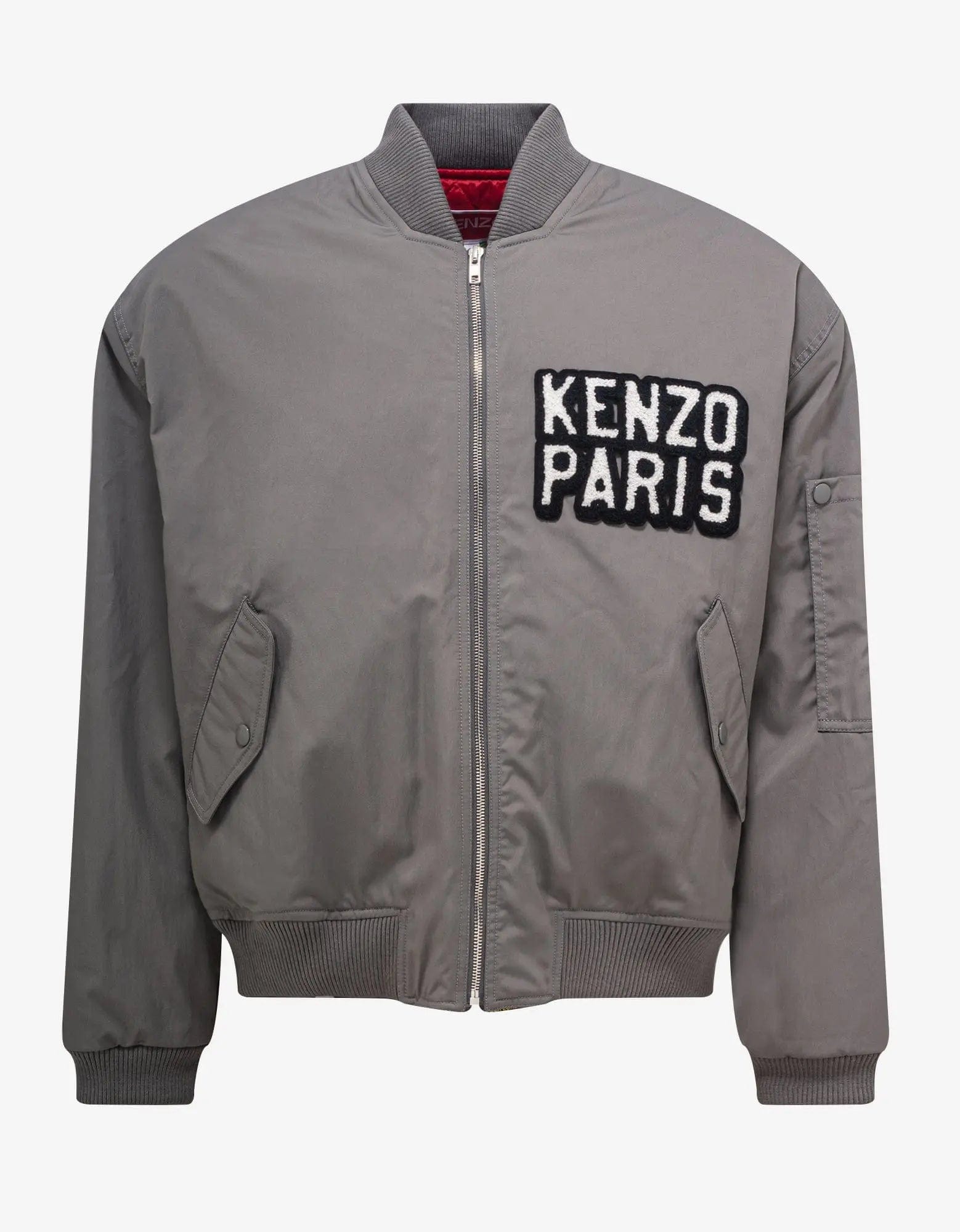 Kenzo Grey 'Kenzo Elephant' Bomber Jacket