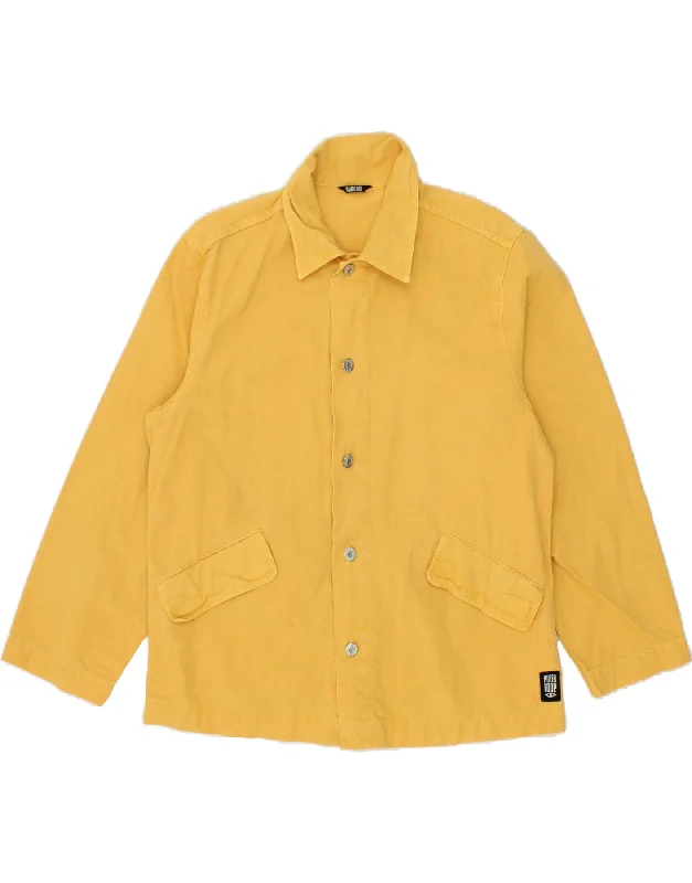 KILLER LOOP Mens Utility Jacket UK 38 Medium Yellow Cotton