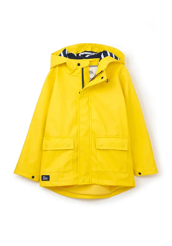 Little Lighthouse Kid Max Unisex Waterproof Jacket, Yellow