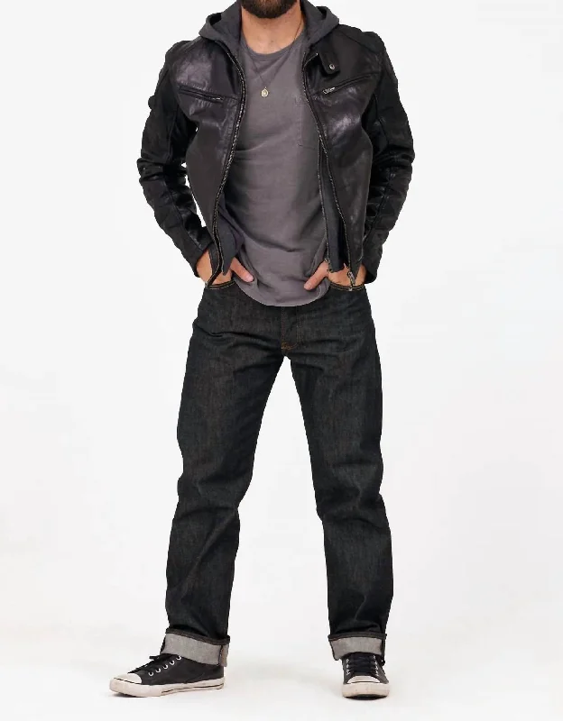 Men's Biko Leather Jacket In Black