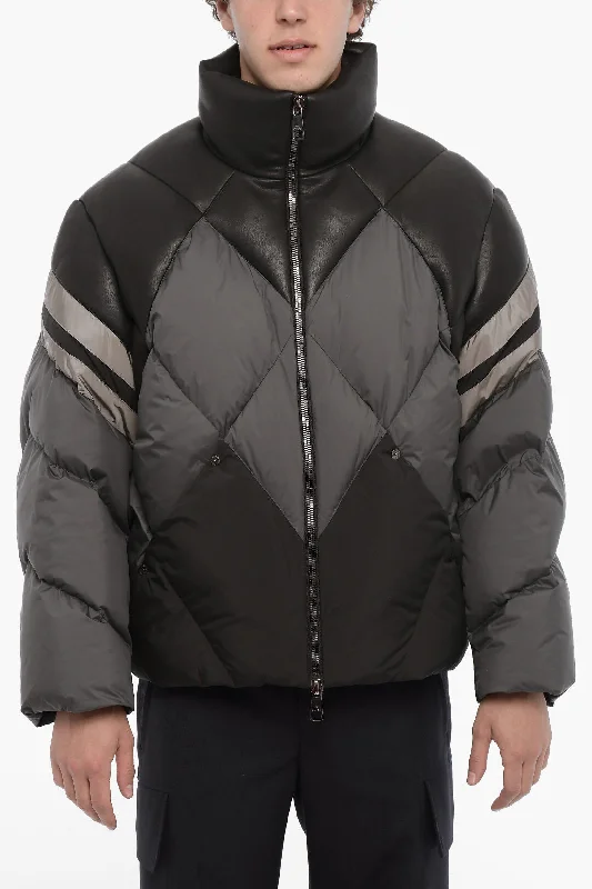 Neil Barrett Padded Jacket with Vegan Leather Trims