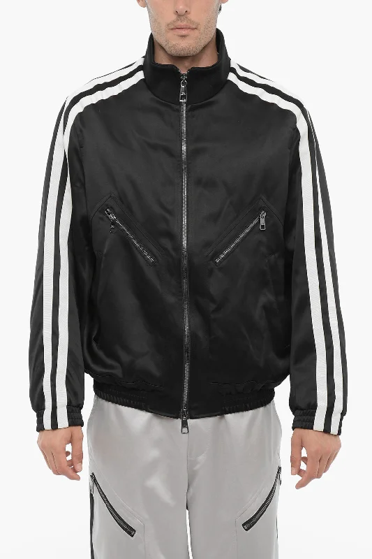 Neil Barrett Satin Slim Fit Lightweight Bomber Jacket