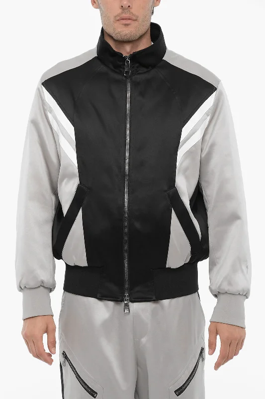 Neil Barrett Two-Tone Satin Bomber Jacket