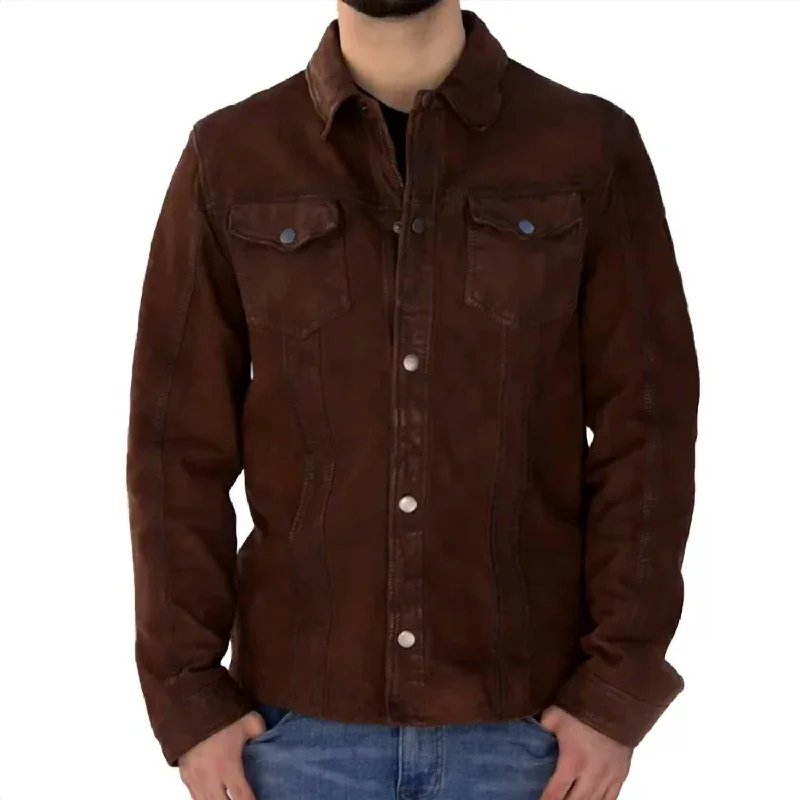 Sedro Leather Jacket In Brown