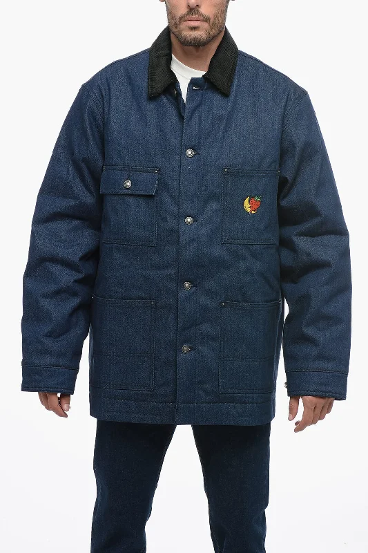 Sky High Farm Denim Utility Jacket with Velvet Collar