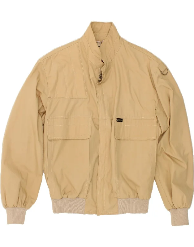 STRATOS Mens Bomber Jacket IT 50 Large Beige Cotton