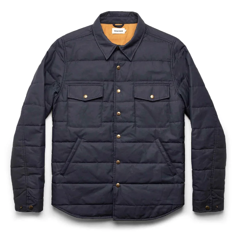 The Garrison Shirt Jacket in Navy Dry Wax