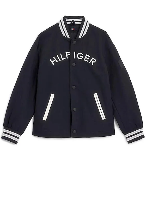 Tommy Hilfiger Boy Arched Bomber Jacket, Navy