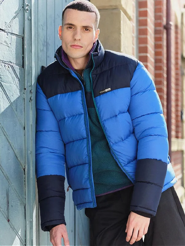 Vegan Men's Vintage Style Recycled Puffer Jacket | Multiple Colours