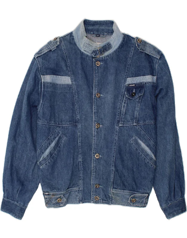 VINTAGE Mens Denim Jacket UK 38 Medium Blue Cotton