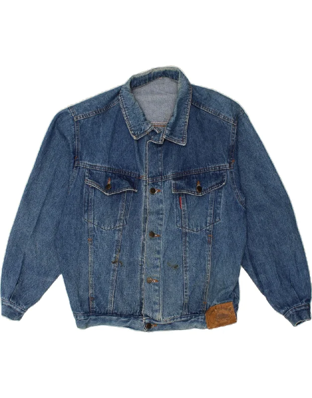 VINTAGE Mens Denim Jacket UK 40 Large Blue