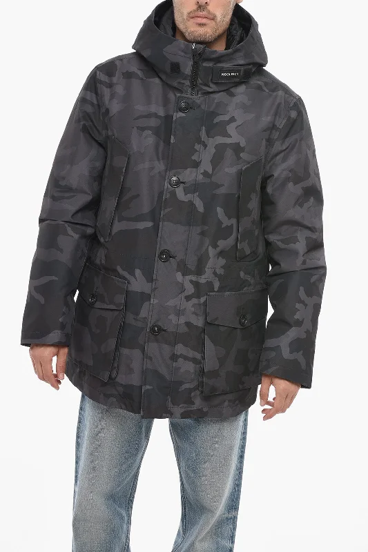 Woolrich Camouflage GTX Utility Down Jacket with Hood