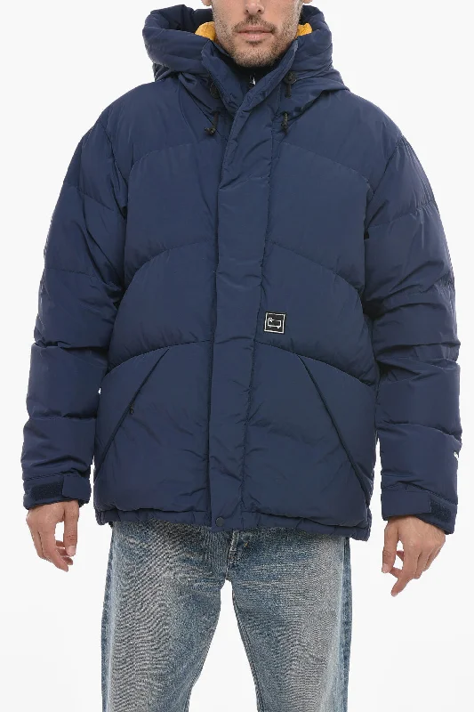 Woolrich Nylon GREYLOCK Down Jacket with Touch Strap Closure