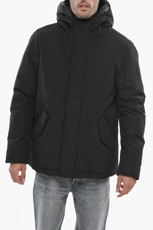 Woolrich PENN-RICH Solid Color Padded Jacket with Hood