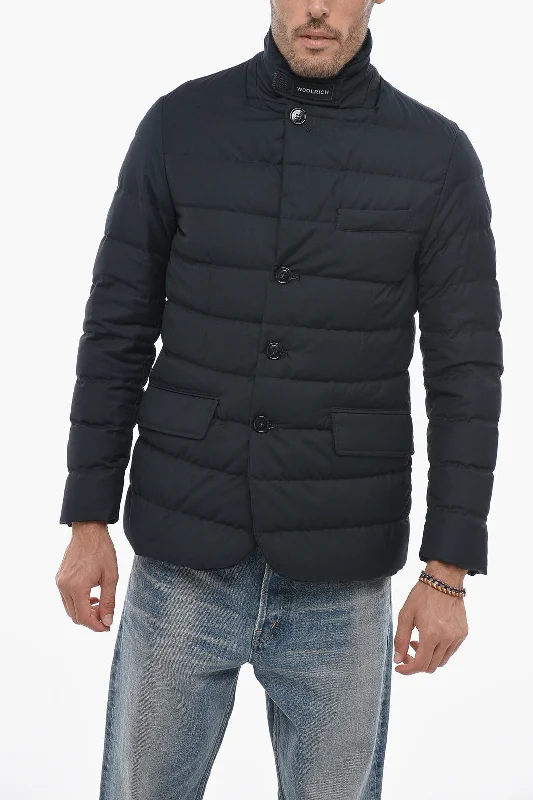 Woolrich Quilted Down Jacket with Front Buttoning