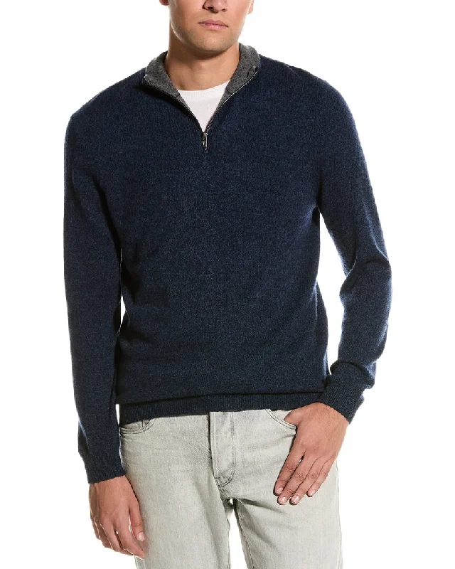 Autumn Cashmere 1/4-Zip Cashmere Mock Sweater