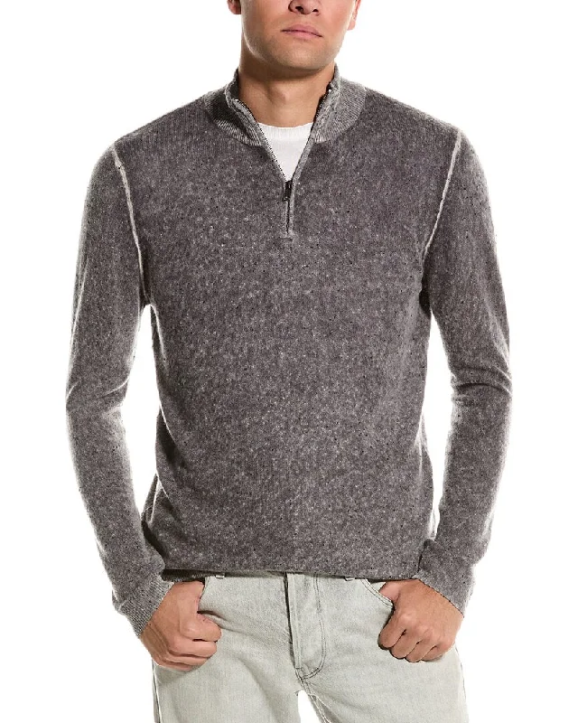 Autumn Cashmere 1/4-Zip Cashmere Mock Sweater