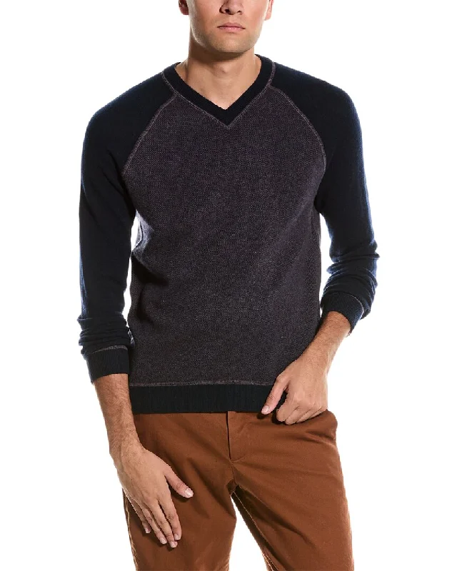 Autumn Cashmere Reversible Birdseye Cashmere V-Neck Sweater