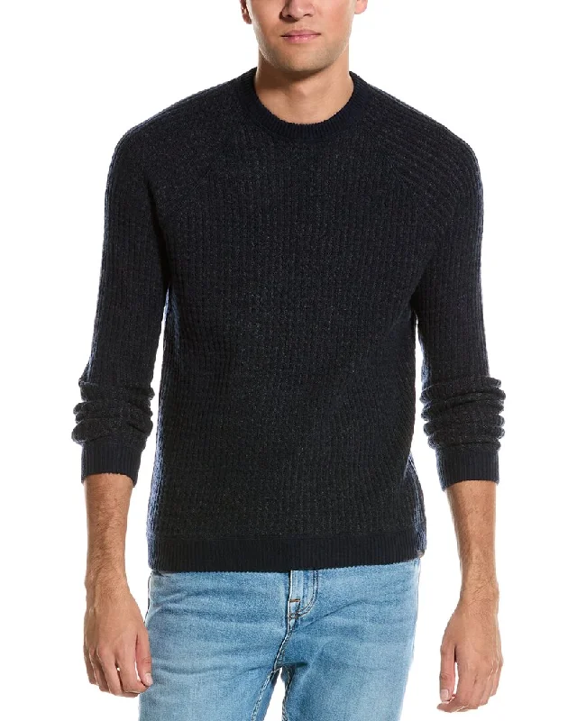 Autumn Cashmere Reversible Waffle Wool & Cashmere-Blend Crewneck Sweater