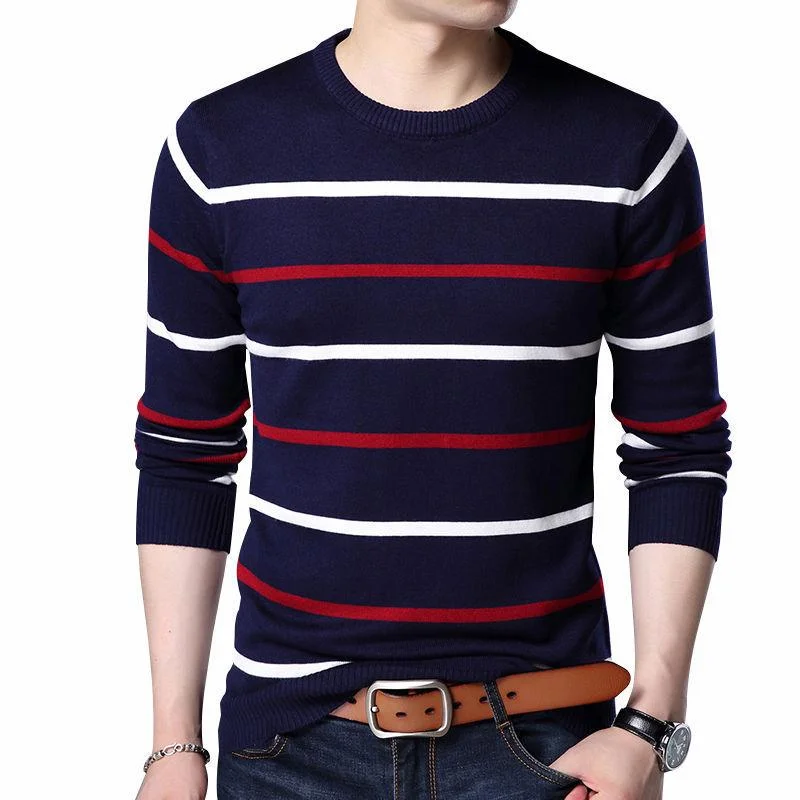 Branded Woolen Casual Striped Slim Fit Pullover and Sweater for Men