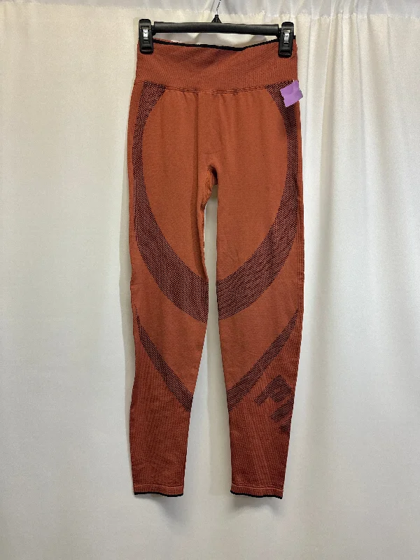 Brown Athletic Leggings Pink, Size S