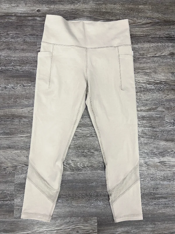 Cream Athletic Leggings Athleta, Size M