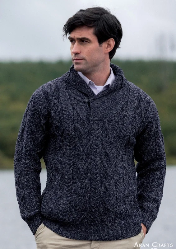 Dublin Shawl Collar Aran Sweater | Cormorant