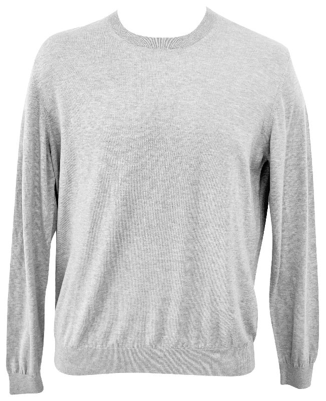 Eleventy Crew Neck Sweater in Light Grey