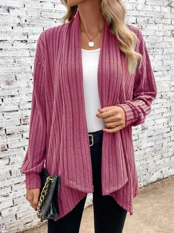 Pit lapel Loose  Women Cardigan Sweater