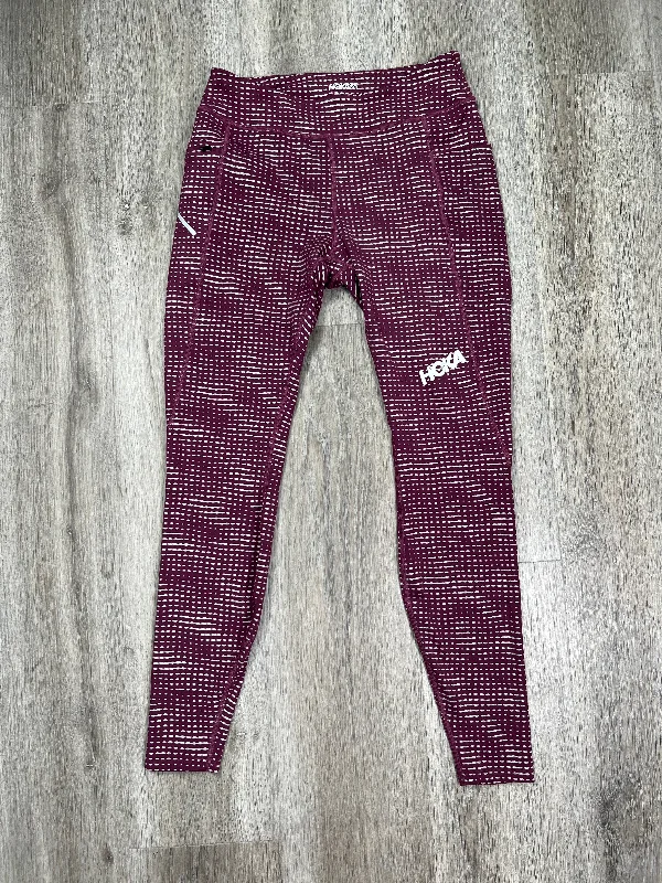 Purple Athletic Leggings Hoka, Size M