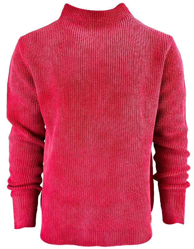 R13 Sailor Mock Neck Sweater in Pink Garment Dye