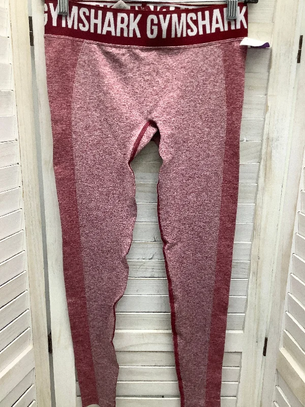 Red Athletic Leggings Gym Shark, Size S