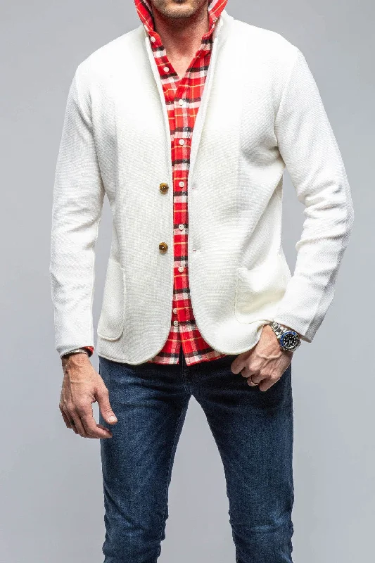 Revuelto Merino Sweater Jacket in White