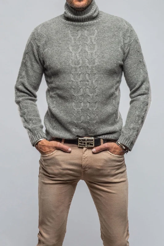 Thomas Cashmere Cable Sweater in Grey