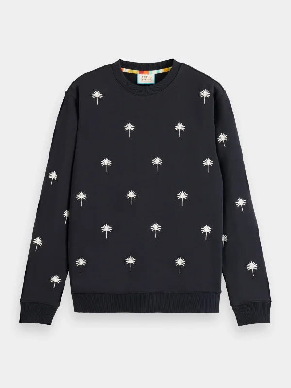 All-over embroidery sweatshirt