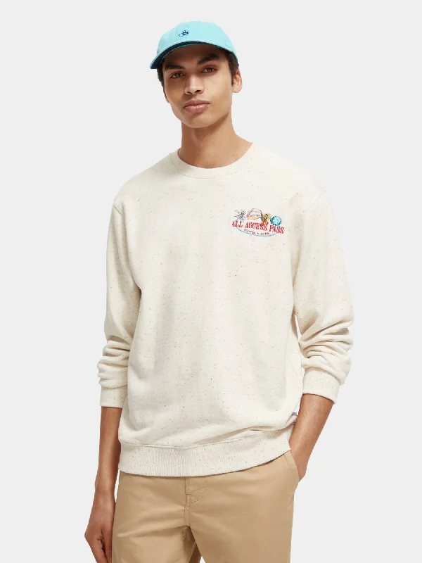 Embroidered crewneck sweatshirt