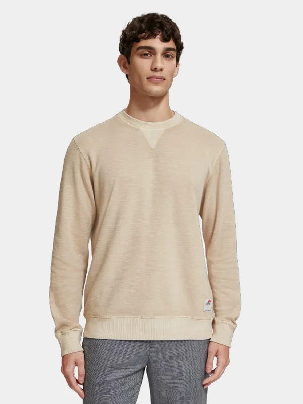 Garment-dyed structured sweatshirt