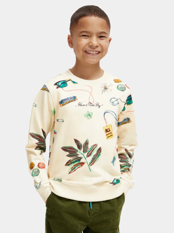 Kids - Printed crewneck sweatshirt