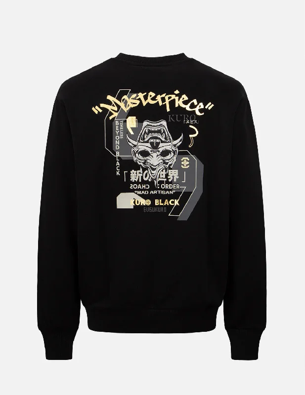 Melting Hannya Skull Embroidered Sweatshirt