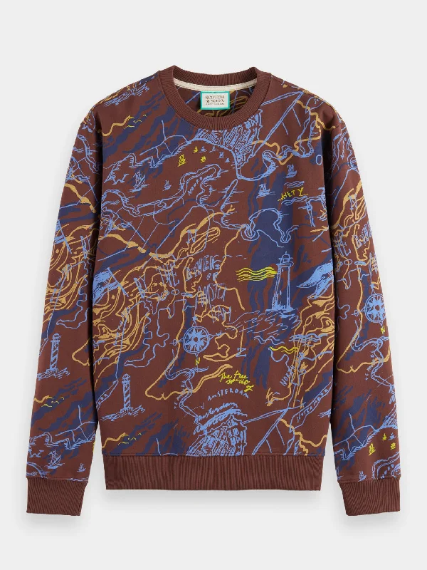 Printed crewneck sweatshirt