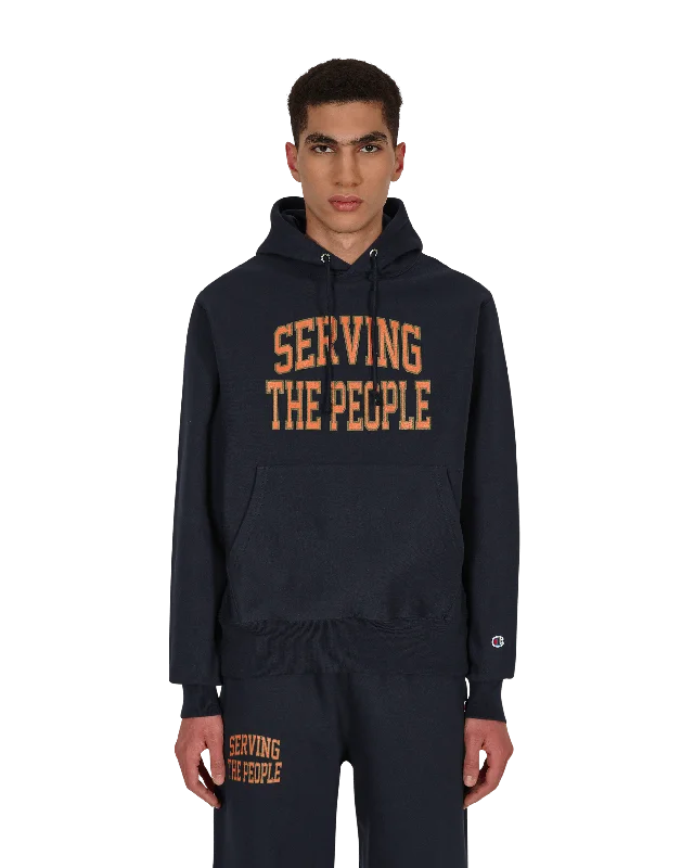 Collegiate Hooded Sweatshirt Blue