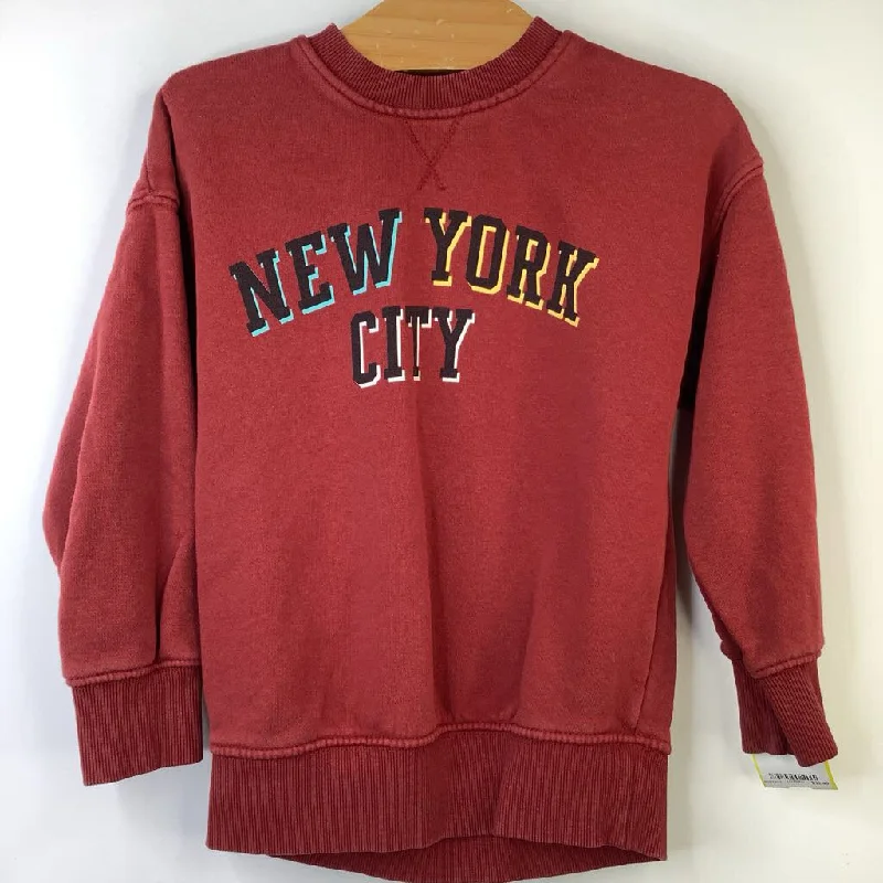 Size 5: Zara Brick Red 'New York City' Pullover Sweatshirt